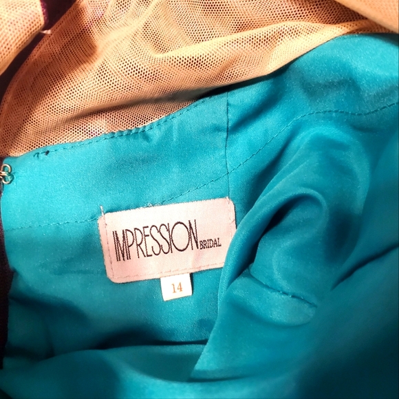 Impression Bridal purple & turquoise custom Bridesmaid / prom dress - Picture 6 of 8